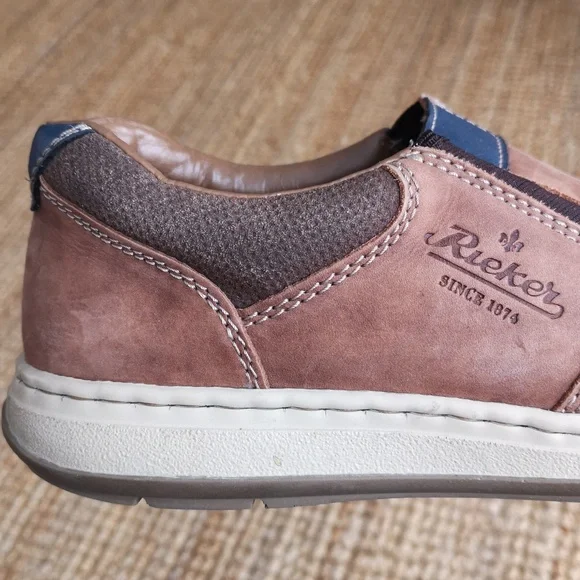 Men's Rieker leather slip-ons - Picture 4 of 12